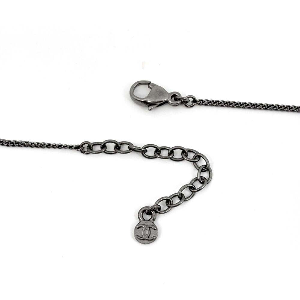 CHANEL Authentic Silver Logo Necklace - Picture 3 of 6